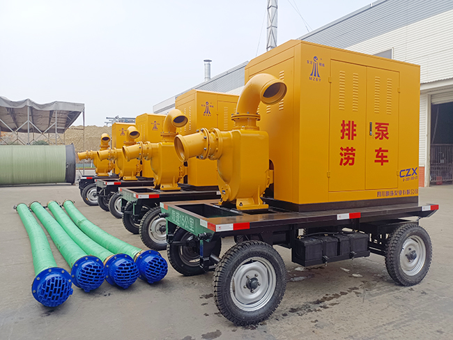 Diversified portable mobile diesel engine pump truck - used for flood drainage, drought relief, firefighting and pressurized water supply!