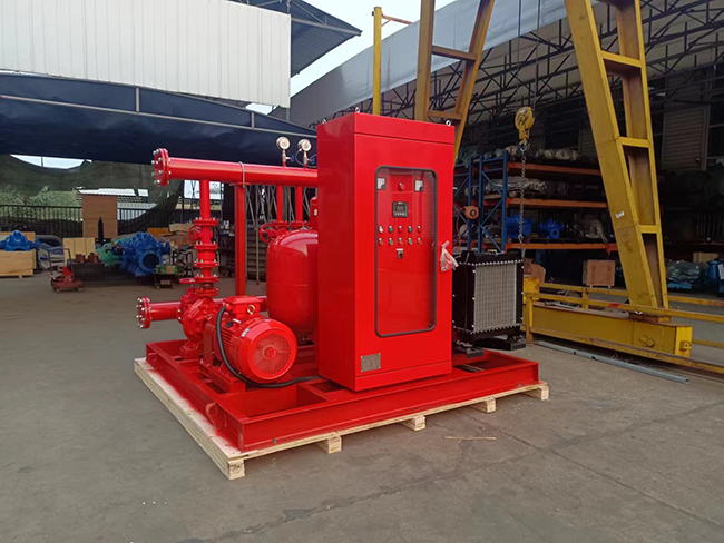 Diesel engine and motor dual power fire pump set--exported to Mexico